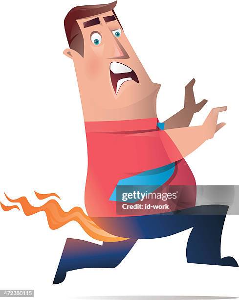 pants on fire - hemorrhoids stock illustrations