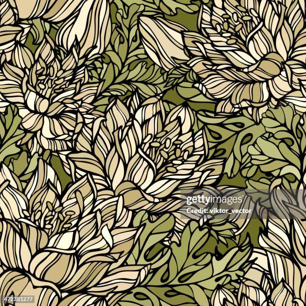 seamless flower pattern. vector illustration - peonies garden stock illustrations