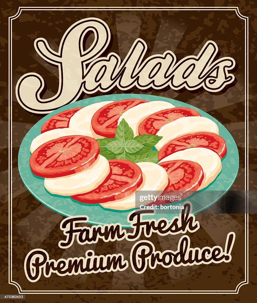 Vintage Salad Poster