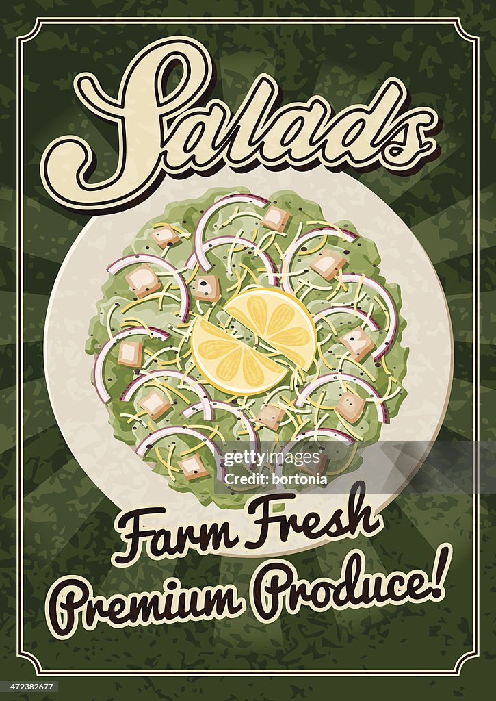 Vintage Salad Poster