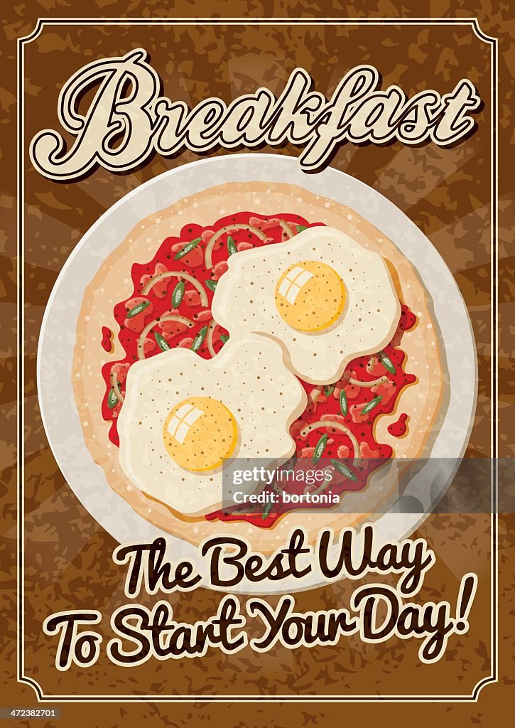 Vintage Breakfast Poster