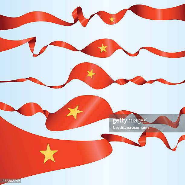vietnamese banners - vietnam flag stock illustrations