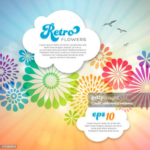 spring flowers - funky stock illustrations
