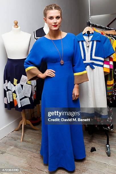 Ashley James attends the BOB by Dawn O'Porter pop-up boutique launch party in Covent Garden on May 6, 2015 in London, England.