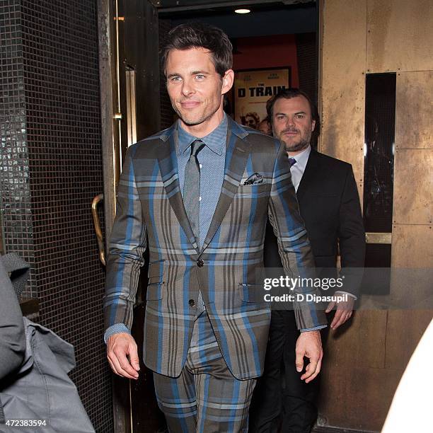 James Marsden and Jack Black attend the New York premiere of "The D Train" at Landmark Sunshine Cinema on May 6, 2015 in New York City.