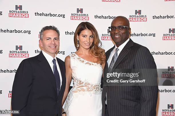 Event honoree David Weinreb, Ana Laspetkovski and Dr. Thomas Howard Jr. Attend the 2015 Boys & Girls Harbor 'Salute To Achievement' Benefit at The...