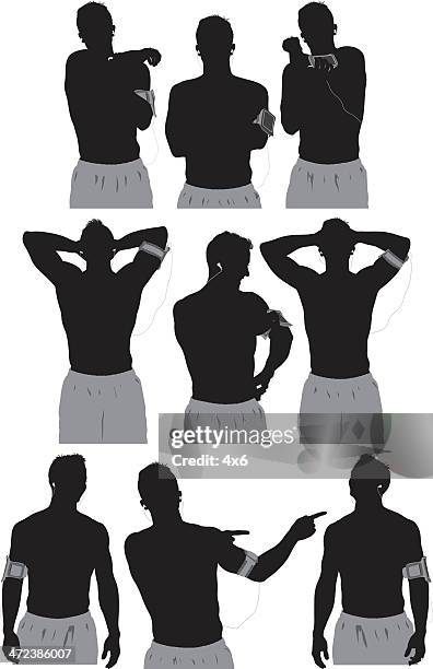 sportsman - pointing at chest stock illustrations