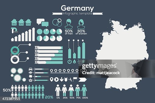 Deutschland-Karte Infografik Deutschland-Karte Infografik
