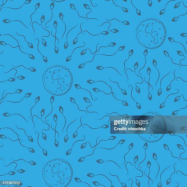 seamless cells pattern - small molecule stock illustrations