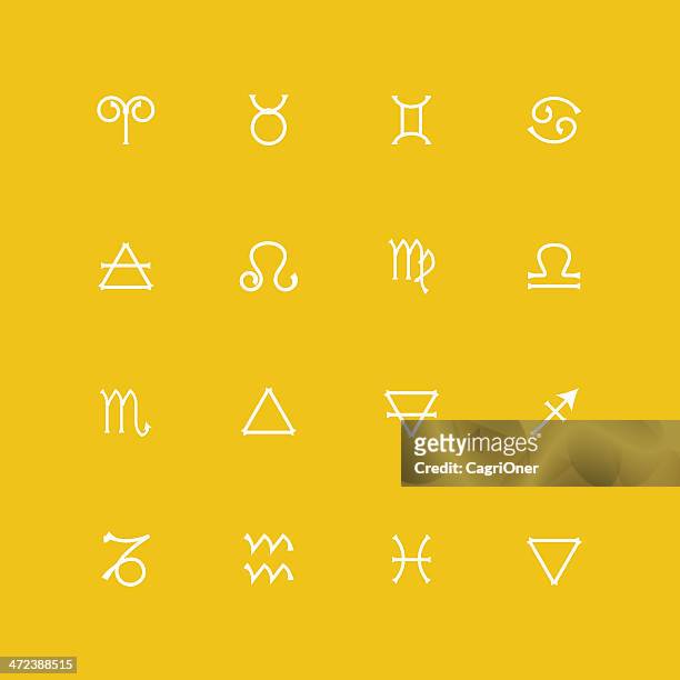 astrology icons - virgo stock illustrations