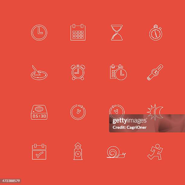 stockillustraties, clipart, cartoons en iconen met date and time icons - klokkentoren met wijzerplaat