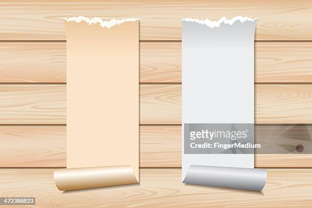 紙ロール、木製の質感 - rolled up点のイラスト素材／クリップアート素材／マンガ素材／アイコン素材