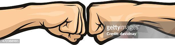 fist bump - punching stock illustrations