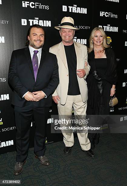 Actors Jack Black and Micky Dolenz, and Donna Quinter attend The Cinema Society & Banana Boat Host The New York Premiere Of IFC Films' "The D Train"...