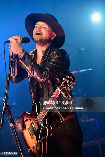 Bear Rinehart of Needtobreathe performs at Iroquois Amphitheater on May 6, 2015 in Louisville, Kentucky.