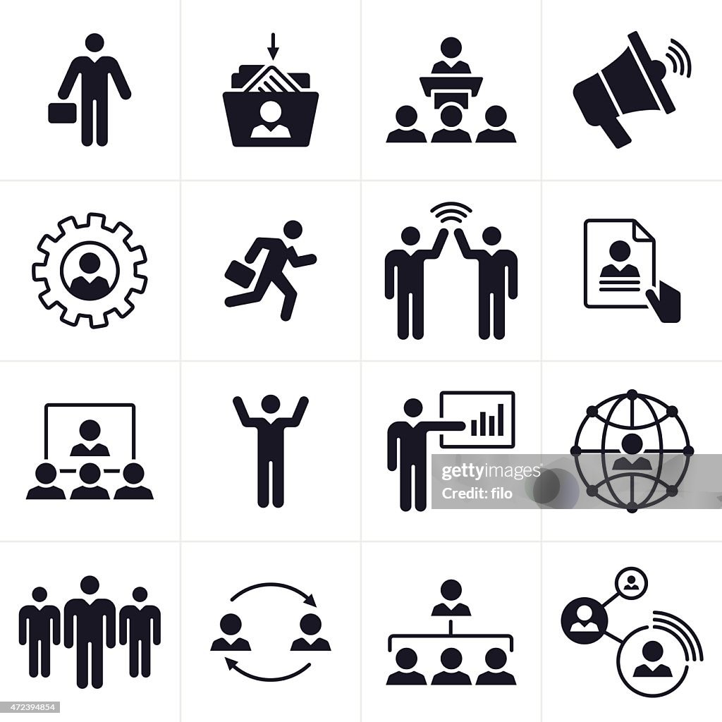 Business People Icons and Symbols