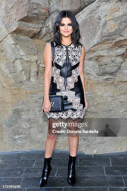 Actress/singer Selena Gomez attends the Louis Vuitton Cruise 2016 Resort Collection shown at a private residence on May 6, 2015 in Palm Springs,...