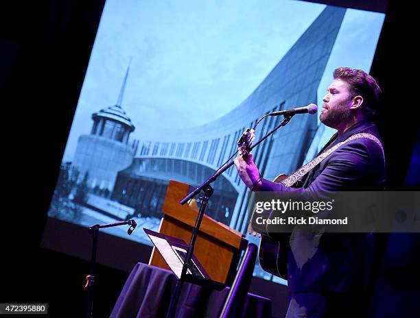 Singer/Songwriter James Otto performs during "Working On A Building' Capital Campaign Dinner at the Country Music Hall of Fame and Museum on May 6,...