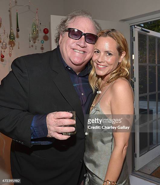 Actress-author Maria Bello and manager John Carrabino attend the party for her book "Whatever...Love is Love" at Obsolete on May 6, 2015 in Culver...