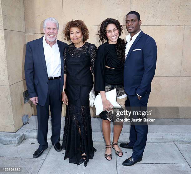 Ron Perlman, Opal Perlman, Blake Perlman, and guest attend "Skin Trade" Los Angeles Premiere at the Egyptian Theatre on May 6, 2015 in Hollywood,...