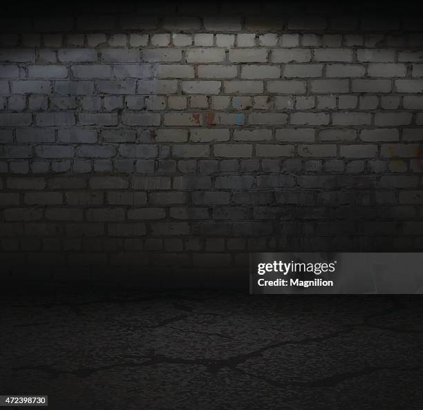 old brick wall with light - brick wall stock illustrations