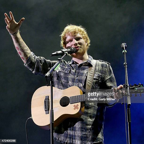 Ed Sheeran performs in concert on the opening night of his "X" tour at The Frank Erwin Center on May 6, 2015 in Austin, Texas.