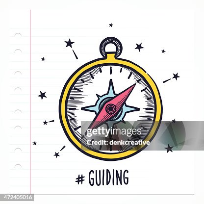 Doodle Compass Icon Doodle Compass Icon