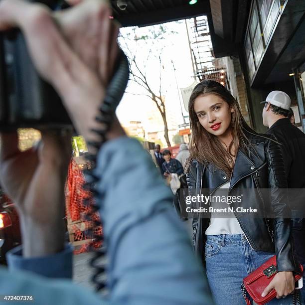 Olga Yalanskaya arrives for the New York Premiere of IFC Film's "The D Train" hosted by The Cinema Society and Banana Boat held at the Landmark...