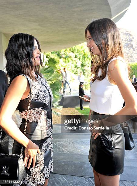 Actress/singer Selena Gomez and model Miranda Kerr attend the Louis Vuitton Cruise 2016 Resort Collection shown at a private residence on May 6, 2015...