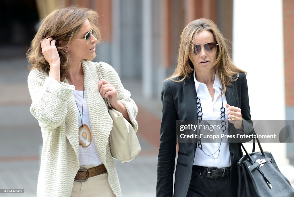 Miriam de Ungria and Elena Cue Sighting In Madrid - April 12, 2015