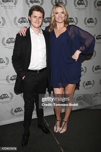 Actors Eugene Simon and Missi Pyle attend the 16th annual Golden Trailer Awards held at Saban Theatre on May 6, 2015 in Beverly Hills, California.