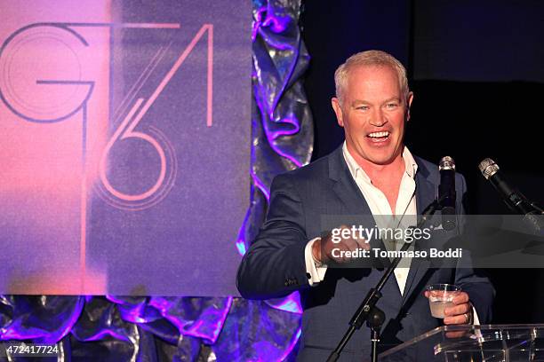 Actor Neal McDonough speaks on stage at the 16th annual Golden Trailer Awards held at Saban Theatre on May 6, 2015 in Beverly Hills, California.