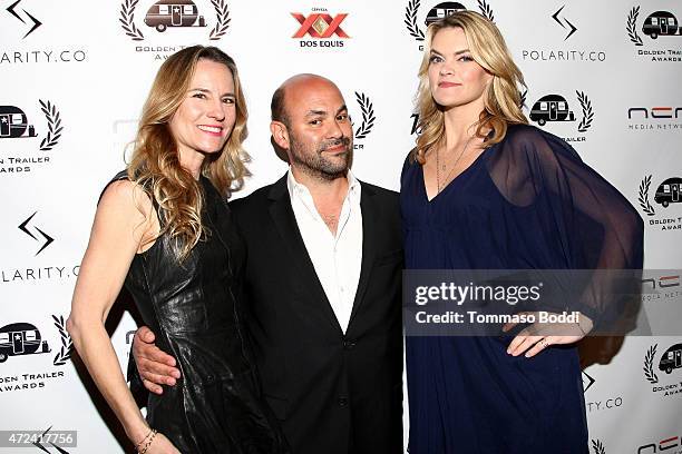 Actors Missi Pyle, Ian Gomez and guest attend the 16th annual Golden Trailer Awards held at Saban Theatre on May 6, 2015 in Beverly Hills, California.