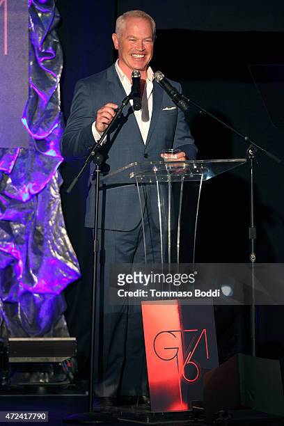 Actor Neal McDonough speaks on stage at the 16th annual Golden Trailer Awards held at Saban Theatre on May 6, 2015 in Beverly Hills, California.