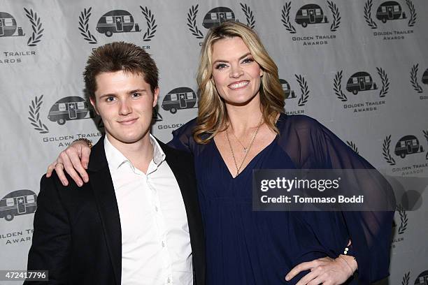 Actors Eugene Simon and Missi Pyle attend the 16th annual Golden Trailer Awards held at Saban Theatre on May 6, 2015 in Beverly Hills, California.