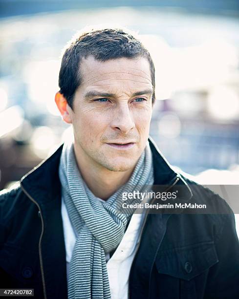 Adventurer, writer and television presenter Bear Grylls is photographed for the Telegraph on January 14, 2014 in London, England.