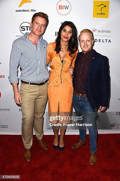 Actors Sean James Murphy, Louisa Mignone, Owain Rhys Davies attend Australians In Film presents the World Premiere Screening af Storm Vision...