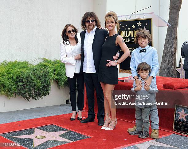Musician Jeff Lynne and family attend the ceremony honoring Jeff Lynne with a star on the Hollywood Walk of Fame on April 23, 2015 in Hollywood,...
