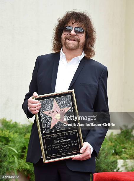 Musician Jeff Lynne is honored with a star on the Hollywood Walk of Fame on April 23, 2015 in Hollywood, California.