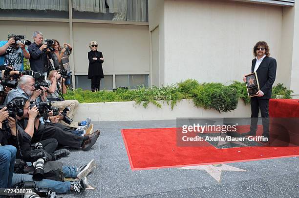 Musician Jeff Lynne is honored with a star on the Hollywood Walk of Fame on April 23, 2015 in Hollywood, California.