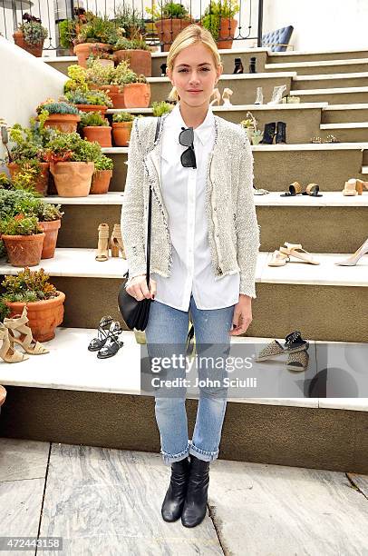 Actress Emily Wickersham attends RAYE shoe launch event hosted by Chrissy Teigen and Hillary Kerr held At Ysabel on May 7, 2015 in West Hollywood,...