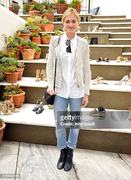 Actress Emily Wickersham attends RAYE shoe launch event hosted by Chrissy Teigen and Hillary Kerr held At Ysabel on May 7, 2015 in West Hollywood,...