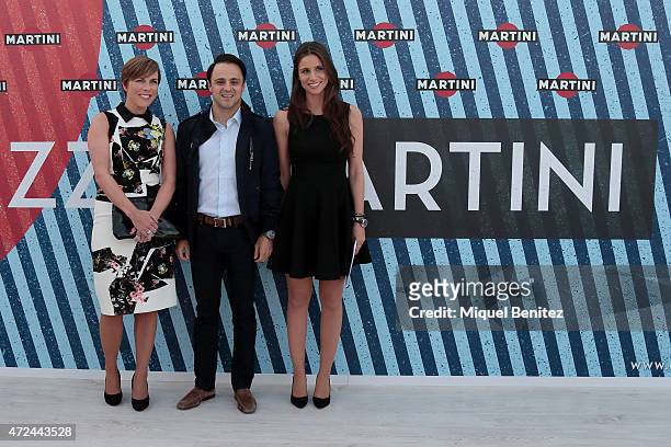 Claire Williams, Felipe Massa and Lucia Villalon attend at Terrazza MARTINI to announce Bar Refaeli as the global MARTINI Race ambassador. The VIP...