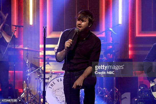 Episode 0258 -- Pictured: Justin Hayward-Young of musical guest The Vaccines performs on May 7, 2015 --