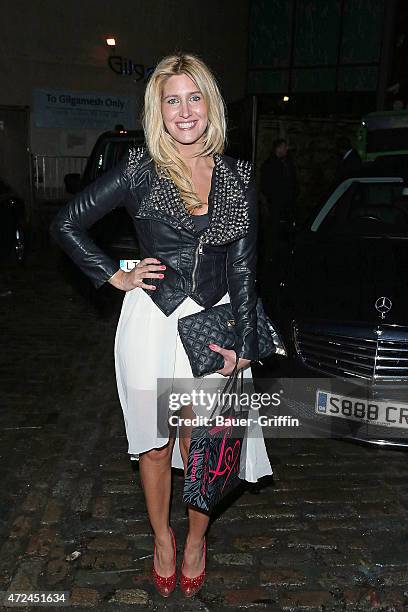 Francesca Hull is seen leaving the Lipsy London Love fragrance launch party on November 07, 2012 in London, United Kingdom.