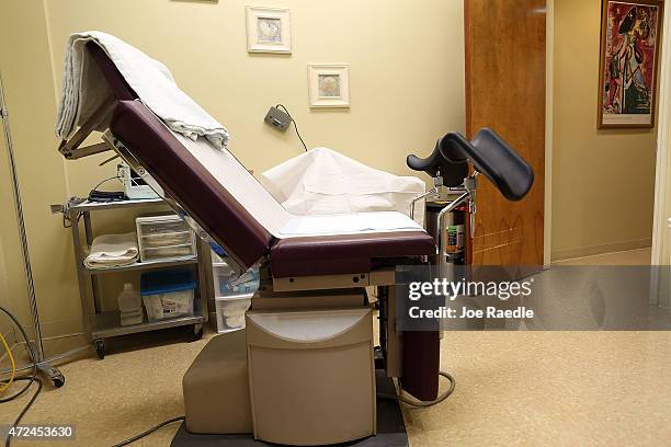 An examination room is seen at a women's reproductive health center that provides abortions on May 7, 2015 in a city in South Florida. The Florida...