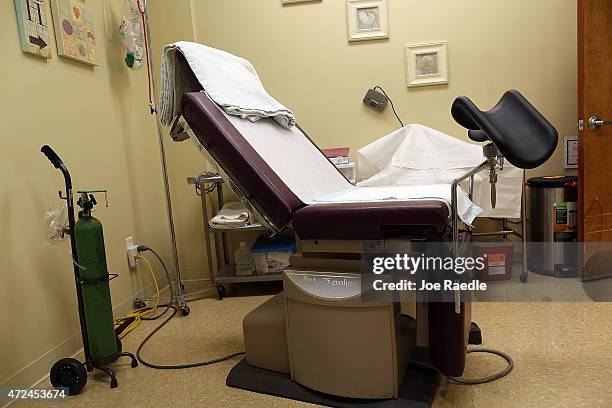 An examination room is seen at a women's reproductive health center that provides abortions on May 7, 2015 in a city in South Florida. The Florida...