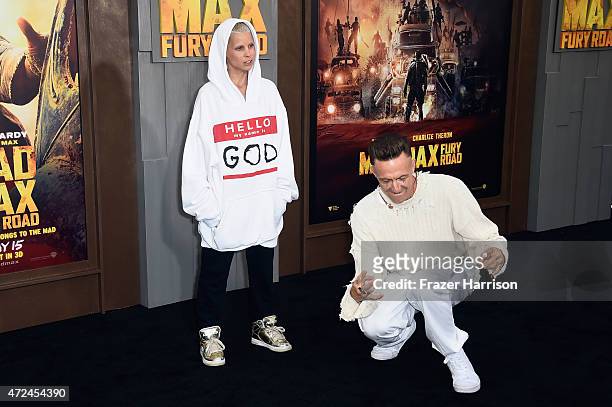 Recording artists Yolandi Visser and Ninja of Die Antwoord attend the premiere of Warner Bros. Pictures' "Mad Max: Fury Road" at TCL Chinese Theatre...