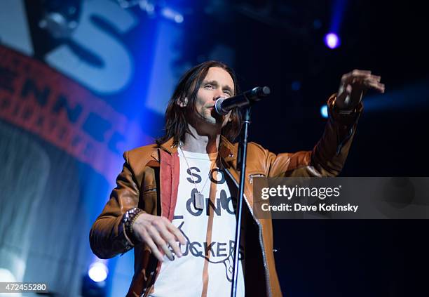 Myles Kennedy performs for the "Slash featuring Myles Kennedy and The Conspirators concert" at Terminal 5 on May 7, 2015 in New York City.