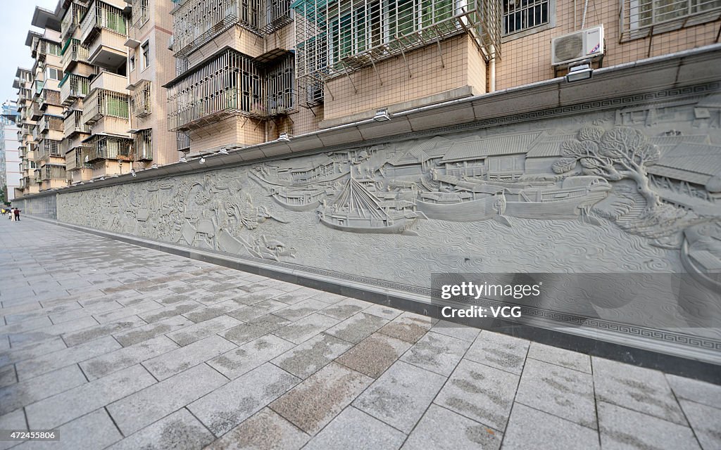 One Hundred-meter Long "Along The River During The Qingming Festival" Stone Carving